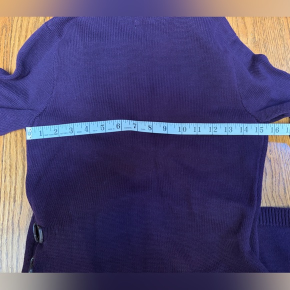 Ralph Lauren Deep Eggplant Purple Sweater Knit Dress - Picture 12 of 12